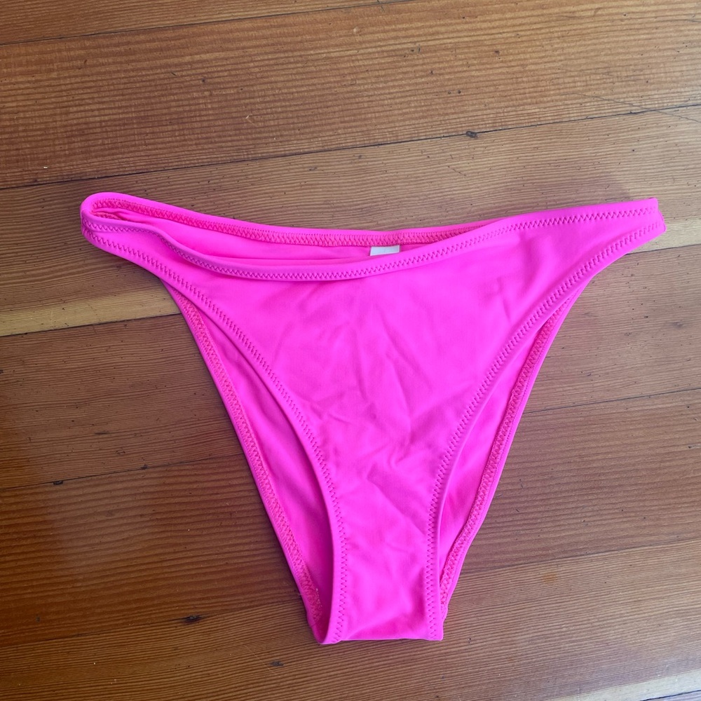 SOLID & STRIPED Neon Pink Bikini Bottom